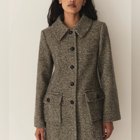 Doen Jackets & Blazers - Doen Bonnaire Coat in Herringbone